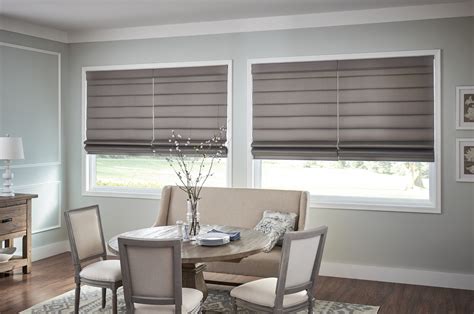 integrated aluminum valance vs classic fabric roman shades|roman style shades.